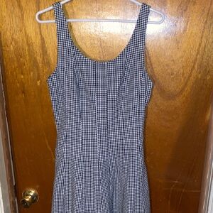 a new day Black and White Gingham Midi Dress